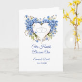 Hochzeitkarte zwei Herzen werden eins Karte (Gelbe Blume)