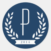 Hochzeitkleber Runder Aufkleber (Vorderseite)