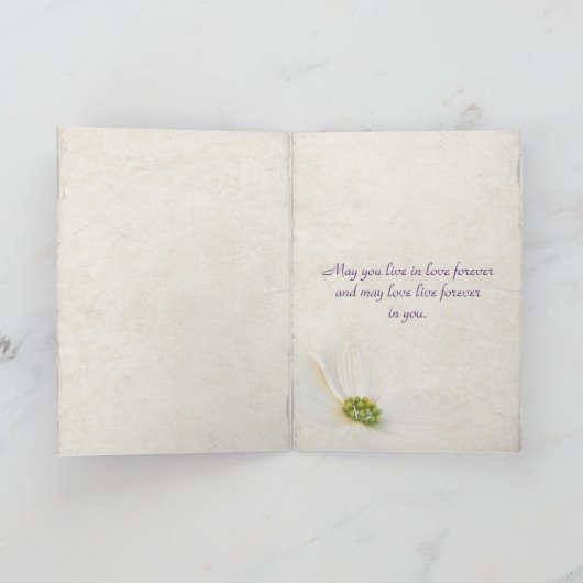 Hochzeitkosmos Blume Karte (Innenseite)