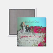 Hochzeitkuchenmagnet Magnet (Vorderseite/Rückseite)