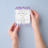 Hochzeitlavender violet Glitzer Einladung Flyer (Gruppe)