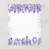 Hochzeitlavender violet Glitzer Einladung Flyer (Hinten)