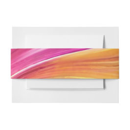 Hochzeitlich-modern-rosa Gelb- Einladungsbanderole