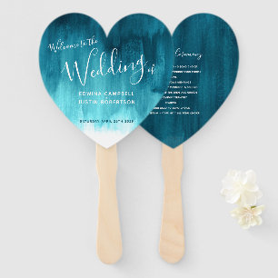 Hochzeitliche aquamarine Wassergymnastik-Fans Fächer