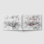 Hochzeitliche Berufliche klassische Blumenkalligra Gästebuch (Voll)