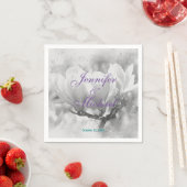 Hochzeitliche Berufliche klassische Blumenkalligra Serviette (Beispiel)