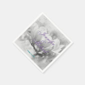 Hochzeitliche Berufliche klassische Blumenkalligra Serviette (Ecke)