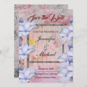 Hochzeitliche Berufliche klassische Rose Save The Date (Vorne/Hinten)
