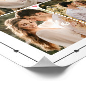 Hochzeitliche Bilderkollektion Moderne graue Herze Poster (Ecke)