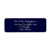 Hochzeitliche blaue Monogramm-UAWG