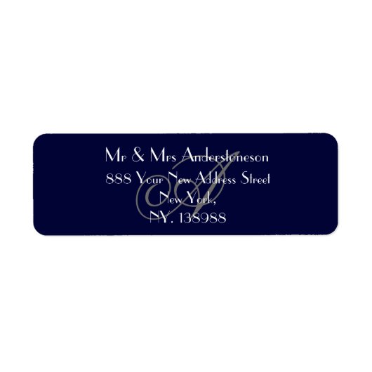 Hochzeitliche blaue Monogramm-UAWG (Vorne)