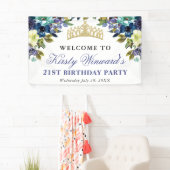 Hochzeitliche Blume der Marine und des Blauen Somm Banner (Insitu)