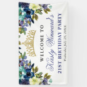 Hochzeitliche Blume der Marine und des Blauen Somm Banner (Vertikal)
