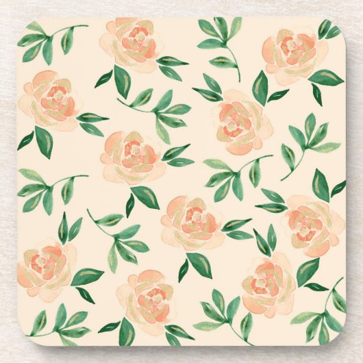 Hochzeitliche Blume Getränkeuntersetzer (Vorderseite)