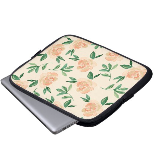 Hochzeitliche Blume Laptopschutzhülle (Vorne Knopf)