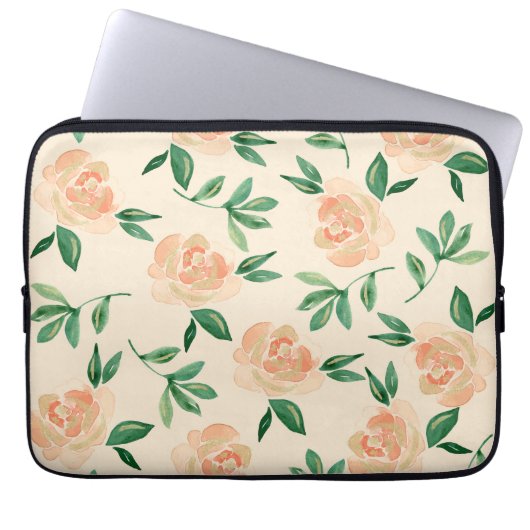 Hochzeitliche Blume Laptopschutzhülle (Vorderseite)