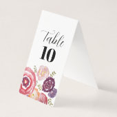 Hochzeitliche Blume Malen Tischnummer (Rückseite)