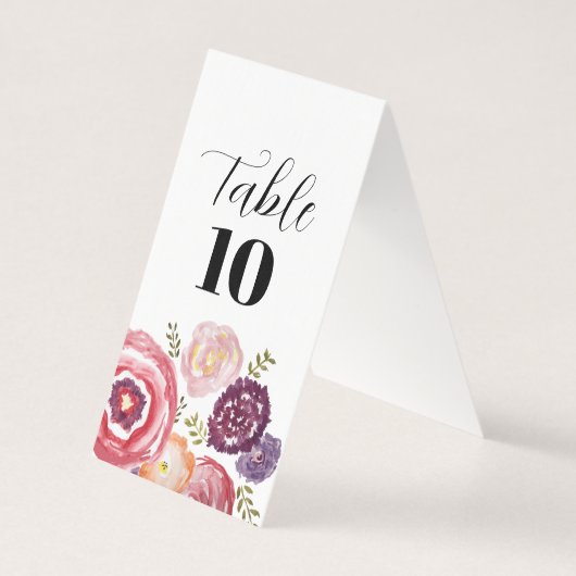 Hochzeitliche Blume Malen Tischnummer (Rückseite)