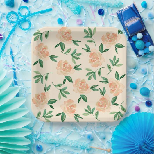 Hochzeitliche Blume Pappteller (Party)