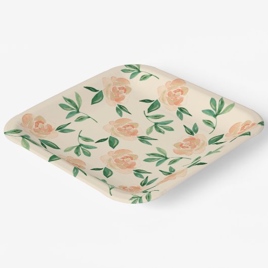 Hochzeitliche Blume Pappteller (Gewinkelt)