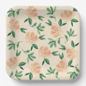 Hochzeitliche Blume Pappteller (Vorderseite)