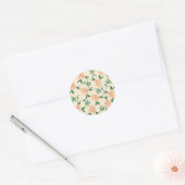 Hochzeitliche Blume Runder Aufkleber (Umschlag)