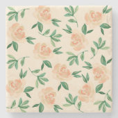 Hochzeitliche Blume Steinuntersetzer (Vorderseite)