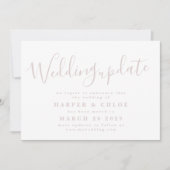 Hochzeitliche Blüte Rosa Veränderung des Datums Ve Save The Date (Vorderseite)