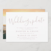 Hochzeitliche Blüte Rosa Veränderung des Datums Ve Save The Date (Vorne/Hinten)