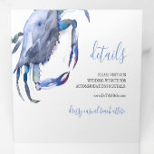 Hochzeitliche Einladung Beach Blue Crab (Innen Erste Seite)
