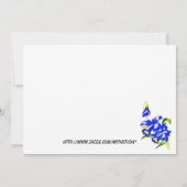 Hochzeitliche Einladung Blauer Orchid Hochzeitsblu (Rückseite)