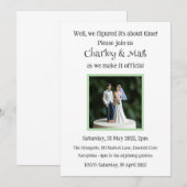 Hochzeitliche Einladung Bride Groom Cake Topper Qu (Vorne/Hinten)