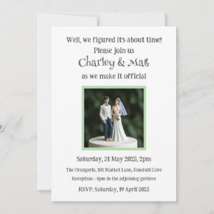 Hochzeitliche Einladung Bride Groom Cake Topper Qu