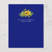 Hochzeitliche Einladungen für Navy Blue Sunflowers (Rückseite)