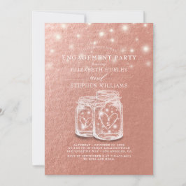 Hochzeitliche Engagement Party Chic Mason Jars Ros Einladung