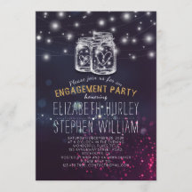 Hochzeitliche Engagement Party Mason Jar Lila Ligh