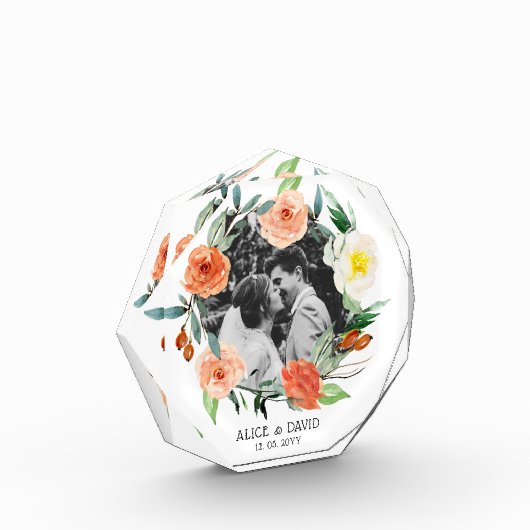 Hochzeitliche Erinnerungen Blumenreath Ph Fotoblock (Links)