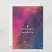 Hochzeitliche Essensgetränke Verheiratet Galaxie K Einladung (Rückseite)