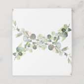 Hochzeitliche Eukalyptus-Grüne Sukkulent Platzkarte (Außenseite Aufgefaltet)