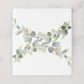 Hochzeitliche Eukalyptus-Grüne Sukkulent Platzkarte (Außenseite Aufgefaltet)