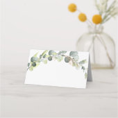 Hochzeitliche Eukalyptus-Grüne Sukkulent Platzkarte (Rückseite)