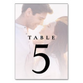 Hochzeitliche Foto Empfang Tischnummer (Vorderseite)