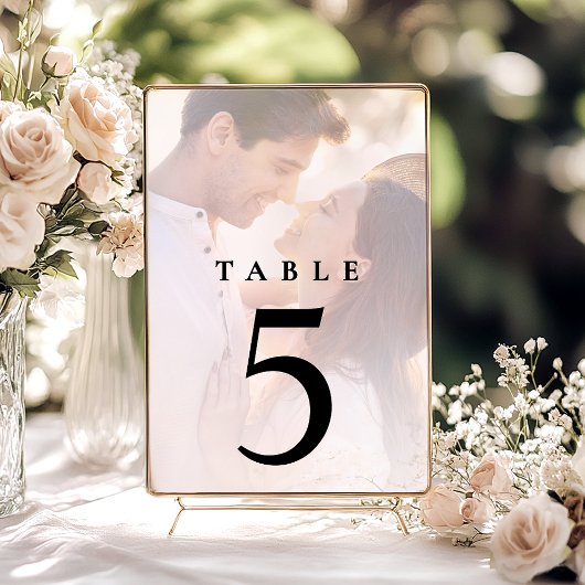 Hochzeitliche Foto Empfang Tischnummer