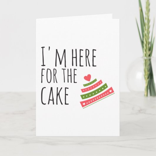 Hochzeitliche Glückwünsche, Kuchen-Spaß Karte (Vorderseite)