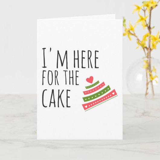 Hochzeitliche Glückwünsche, Kuchen-Spaß Karte (Gelbe Blume)