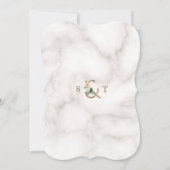 Hochzeitliche Hochzeit der geometrischen Rahmen de Einladung (Rückseite)