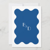 Hochzeitliche Hochzeit der Monografie des Blue Wav Einladung (Rückseite)