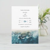 Hochzeitliche Hochzeit des Cliffs Highland Coast W Einladung (Stehend Vorderseite)