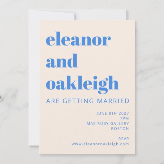 Hochzeitliche Hochzeit mit moderner geometrischer Einladung (Vorderseite)