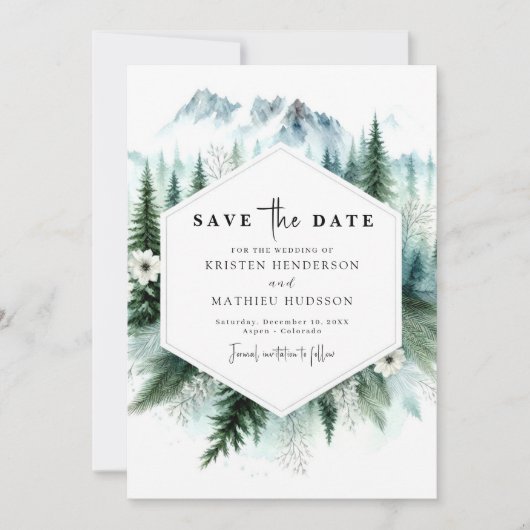 Hochzeitliche Hochzeit Save The Date (Vorderseite)
